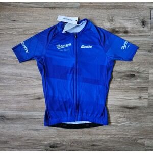 Women's Santini Cycling Blue jersey Size Large Activewear Bicycle